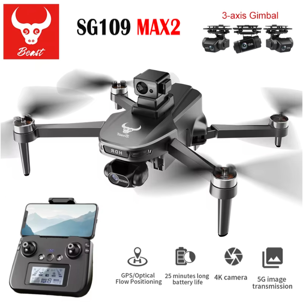 Drone Gimbal - Drone avec caméra FPV 8K professionnel,