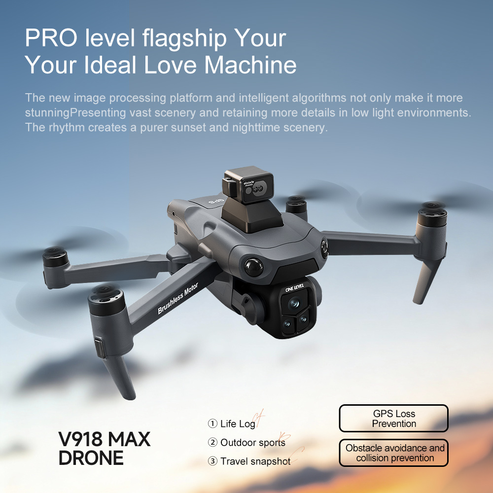 V918 Max Drone GPS Laser évite - Jjrc Drone X12 avis et prix